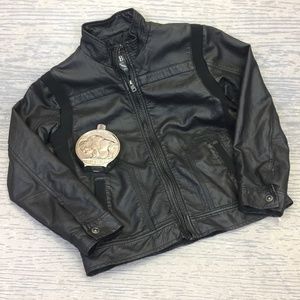 BKE black faux leather jacket